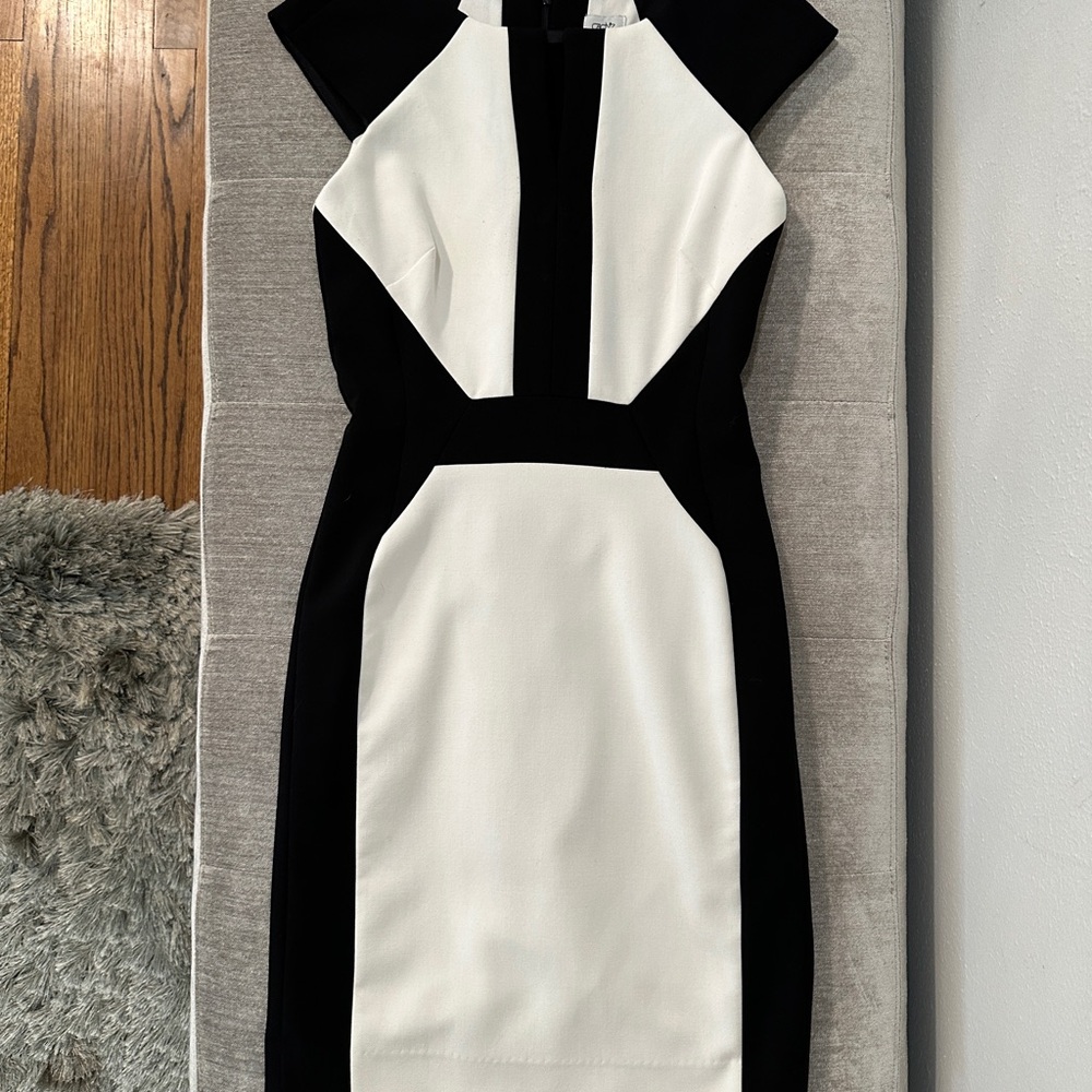 Elegant Black and White Women's Cache Dress
